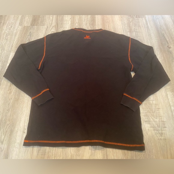 Chase NASCAR Black Orange Tony Stewart #20 Long Sleeve Pullover Sweater Mens L - Picture 2 of 7